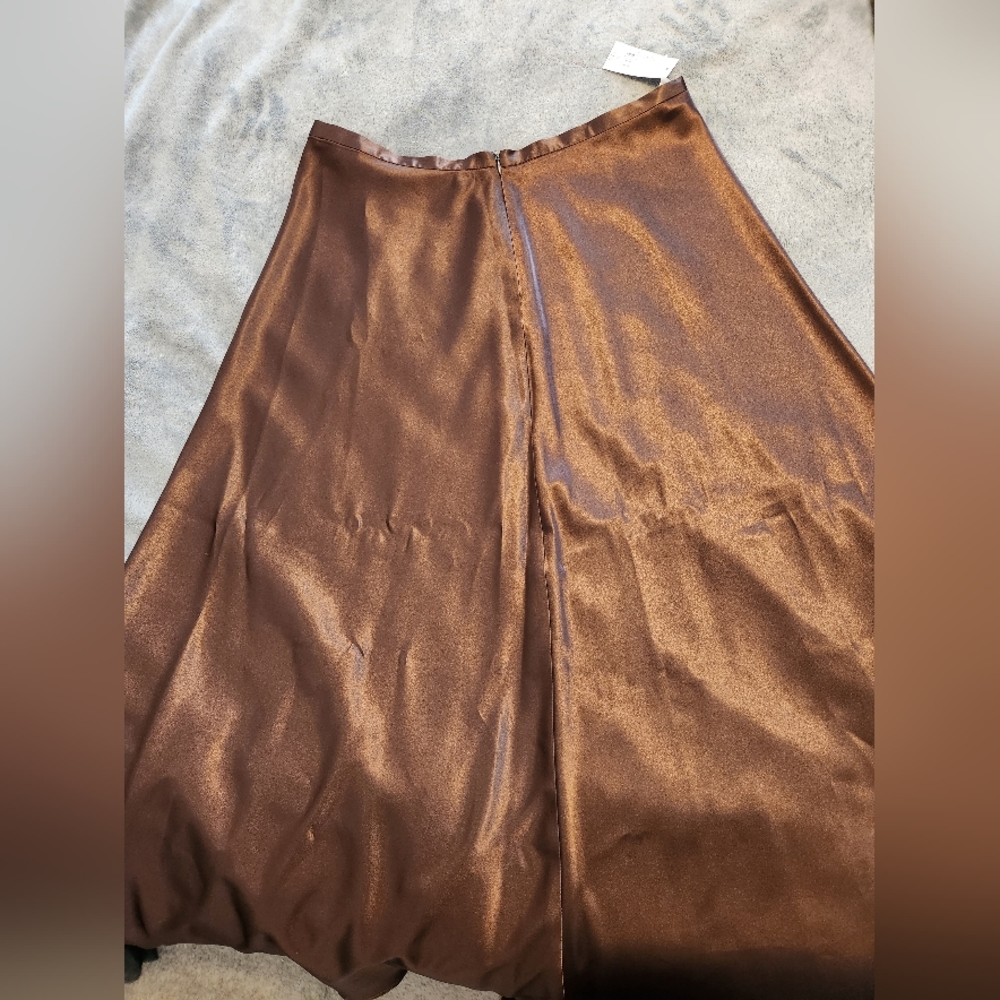 Size 14 Brown satiny skirt